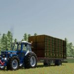 20 foot bale trailer v1.0 fs22 2