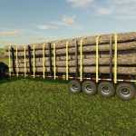 40 lizard flatbed autoloading bale trailer v1.0 fs22 1