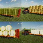 40 lizard flatbed autoloading bale trailer v1.0 fs22 4