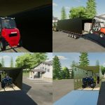 40 lizard flatbed autoloading bale trailer v1.0.0.1 fs22 2