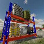 Placeable palletshelf v1.0 FS22 3