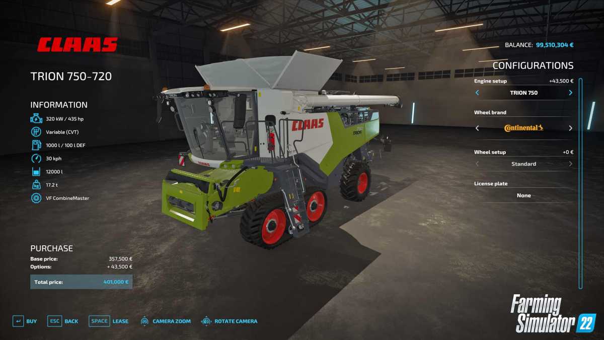 The CLAAS Trion 750 Terra Trac is coming to FS22 5