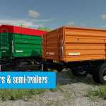 Trailers and semi trailers in Farming Simulator 22