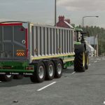 aluminum 3 axle trailer v1.0 fs22 2