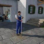 animated man with a broom v1.0 fs22 2