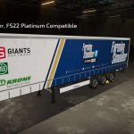 autoloading trailer compatible with base game and platinum edition v2.3.0.2 fs22 2