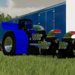 blue modified pulling tractor v1.0 fs22 1