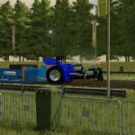 blue modified pulling tractor v1.0 fs22 2