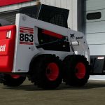 bobcat 863 turbo with bobcat shovel v1.0 fs22 2