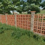 brick fence and metal gate v1.0 fs22 2