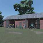 brick shed with barn v1.0 fs22 1