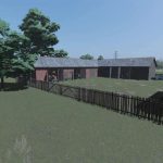 brick shed with barn v1.0 fs22 2