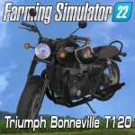 classic motorcycle triumph bonneville t120 black v1.0 fs22 1