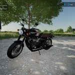 classic motorcycle triumph bonneville t120 black v1.0 fs22 2