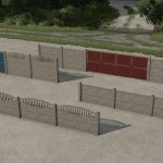 concrete fence with gates v1.0 fs22 2