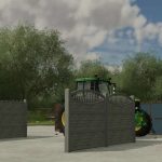 concrete fence with gates v1.1 fs22 2