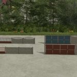 concrete fence with gates v1.1 fs22 3