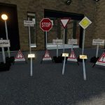 construction site signs pack v1.1 fs22 2