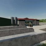 cow barn big with gea mixfeeder v1.0.0.1 fs22 2