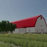 cow barn red white style v1.0 fs22 2