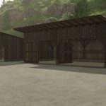 double door wooden shed v1.0 fs22 1