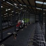 eight bay double cow shed v1.0 fs22 1