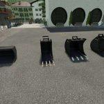 engcon excavator tools pack v1.0 fs22 2