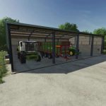 english style vehicle barn set v1.0 fs22 2