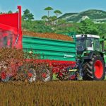 farmtech superfex 1200 manure spreader trailer v1.0 fs22 2