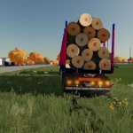 fliegl long trailer wood with autoload v1.0 fs22 2