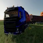 fliegl long trailer wood with autoload v1.0 fs22 5