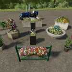 flower pots pack v1.0 fs22 1