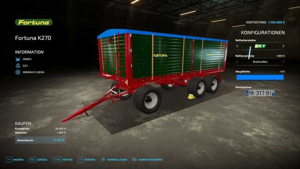 fortuna k270 v1.2.0.6 fs22 1