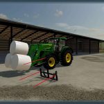 frontloader bale spike v1.0 fs22 3