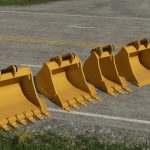 fs22 40 60 ton excavator bucket pack v2.0 fs22 6