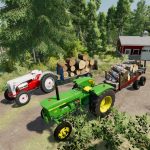 fs22 old homemade style log trailer fs22 2