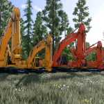 fs22 oldgen deere hitachi excavator pack v1.0 fs22 1