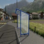 glass bus stop prefab v1.0 fs22 3