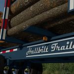 hallbilt mfg tri axle log trailer v1.0 fs22 2