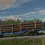 hallbilt mfg tri axle log trailer v1.0 fs22 4