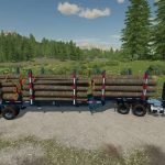 hallbilt mfg tri axle log trailer v1.0 fs22 5