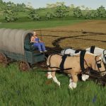 horse carriage and fortcart v1.0 fs22 2