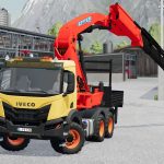 iveco x way with effer crane v2.0 fs22 2