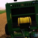 john deere 560m with net wrap addon v1.0 fs22 2