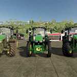 john deere 6m series narrow wheel tracks v1.0 fs22 1