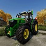 john deere 6r custom v1.0 fs22 2