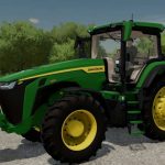 john deere 8r with north american wheels v1.0.0.1 fs22 2