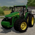 john deere 8r with north american wheels v1.0.0.1 fs22 3