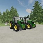 john deere medium frame 6r series v1.0 fs22 2