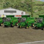 john deere t series and 600x headers v1.0 fs22 6